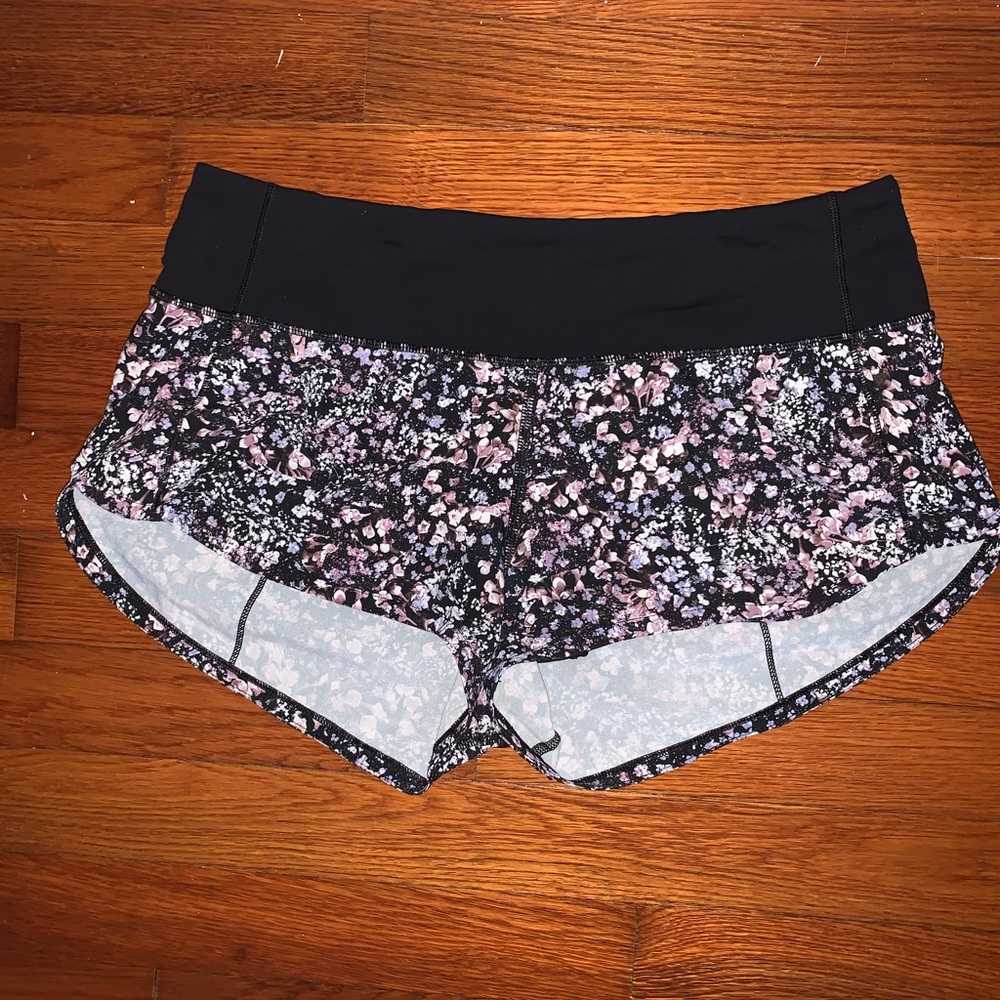 floral lululemon shorts